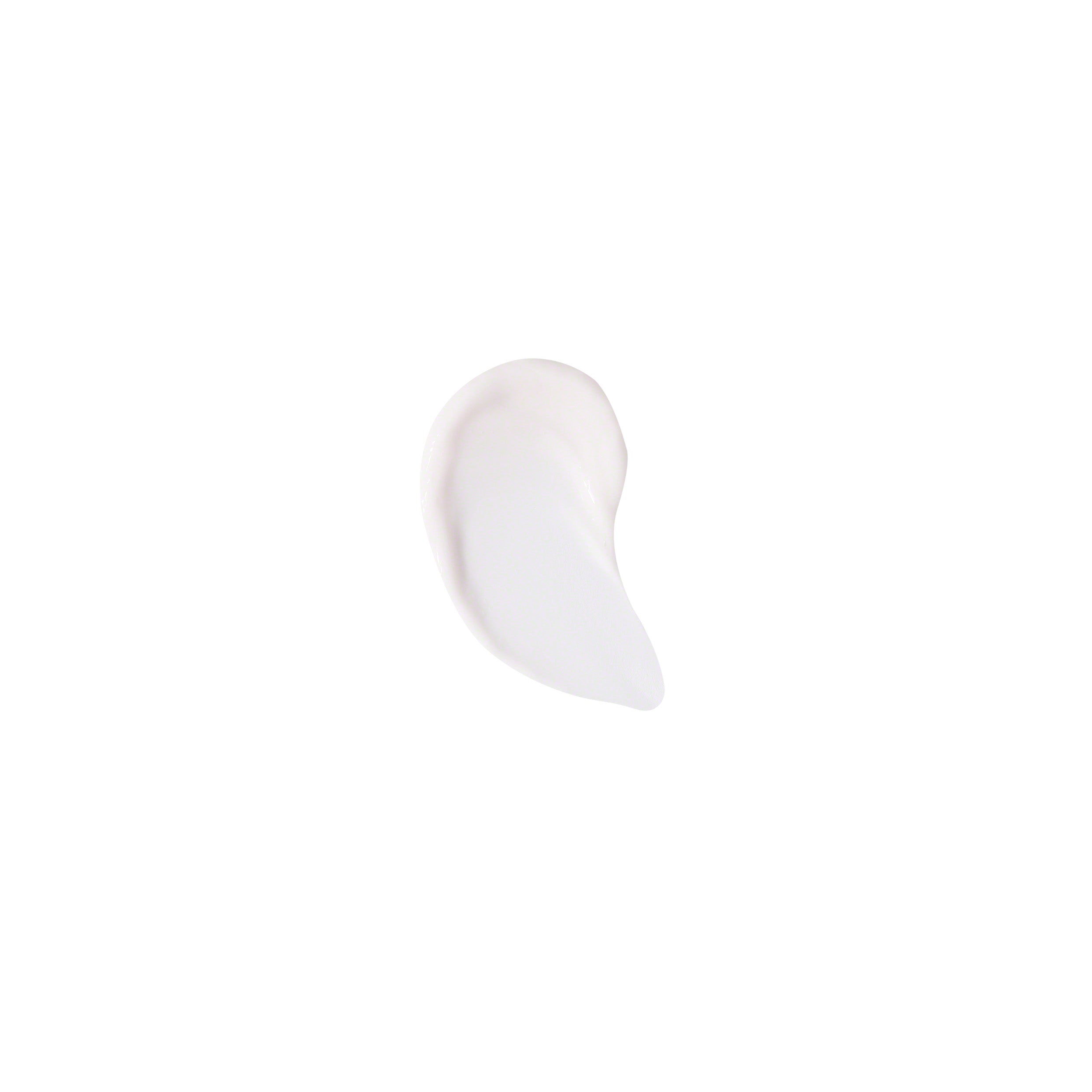 A white cream shown on a white background