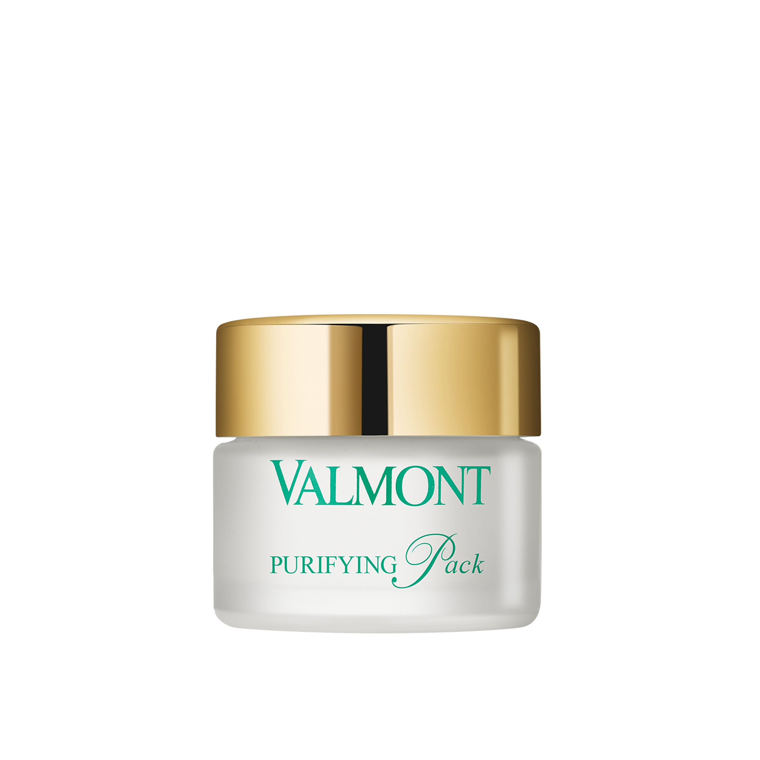 A jar of Valmont Purifying Pack skin care product.