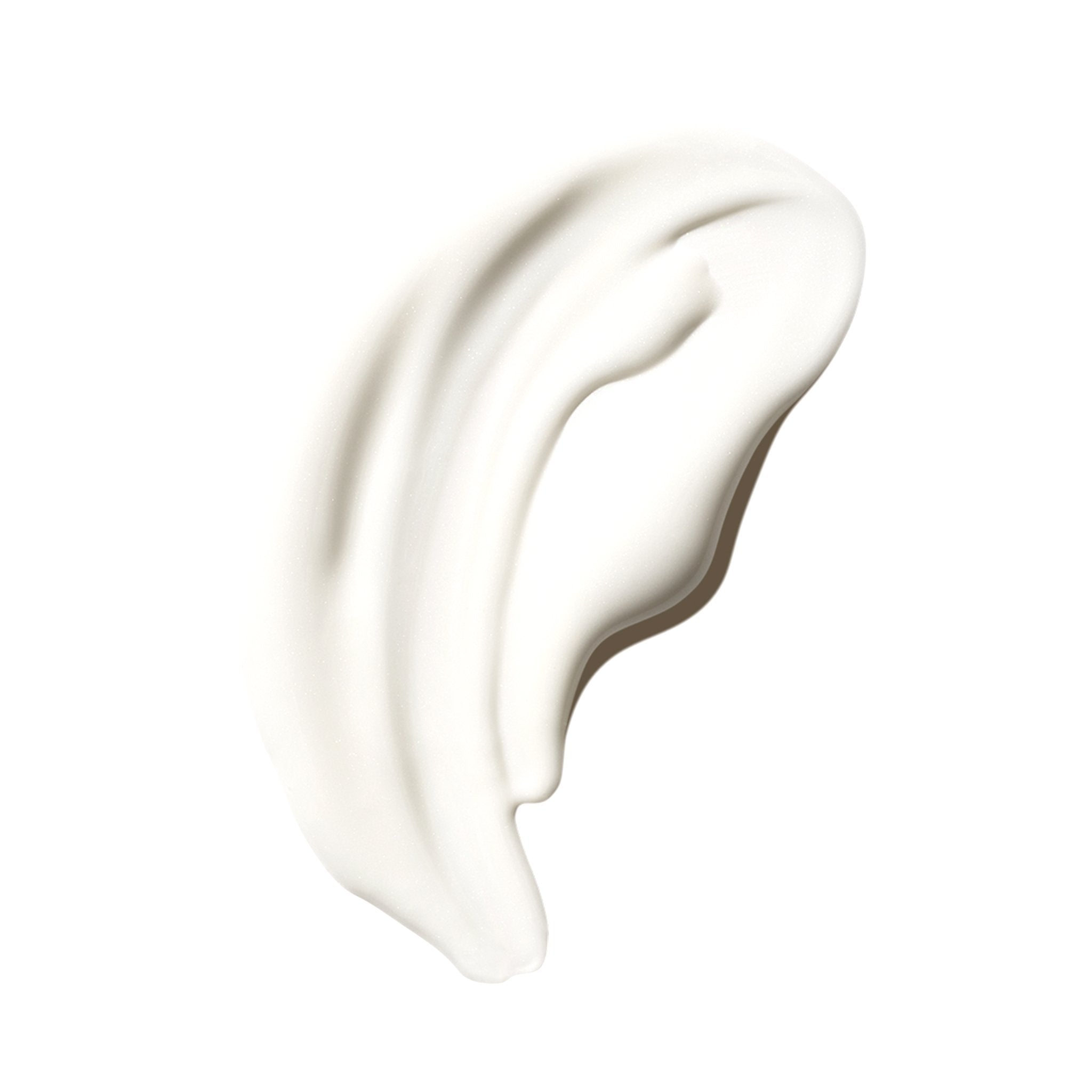 A product swatch of a white primer for the face
