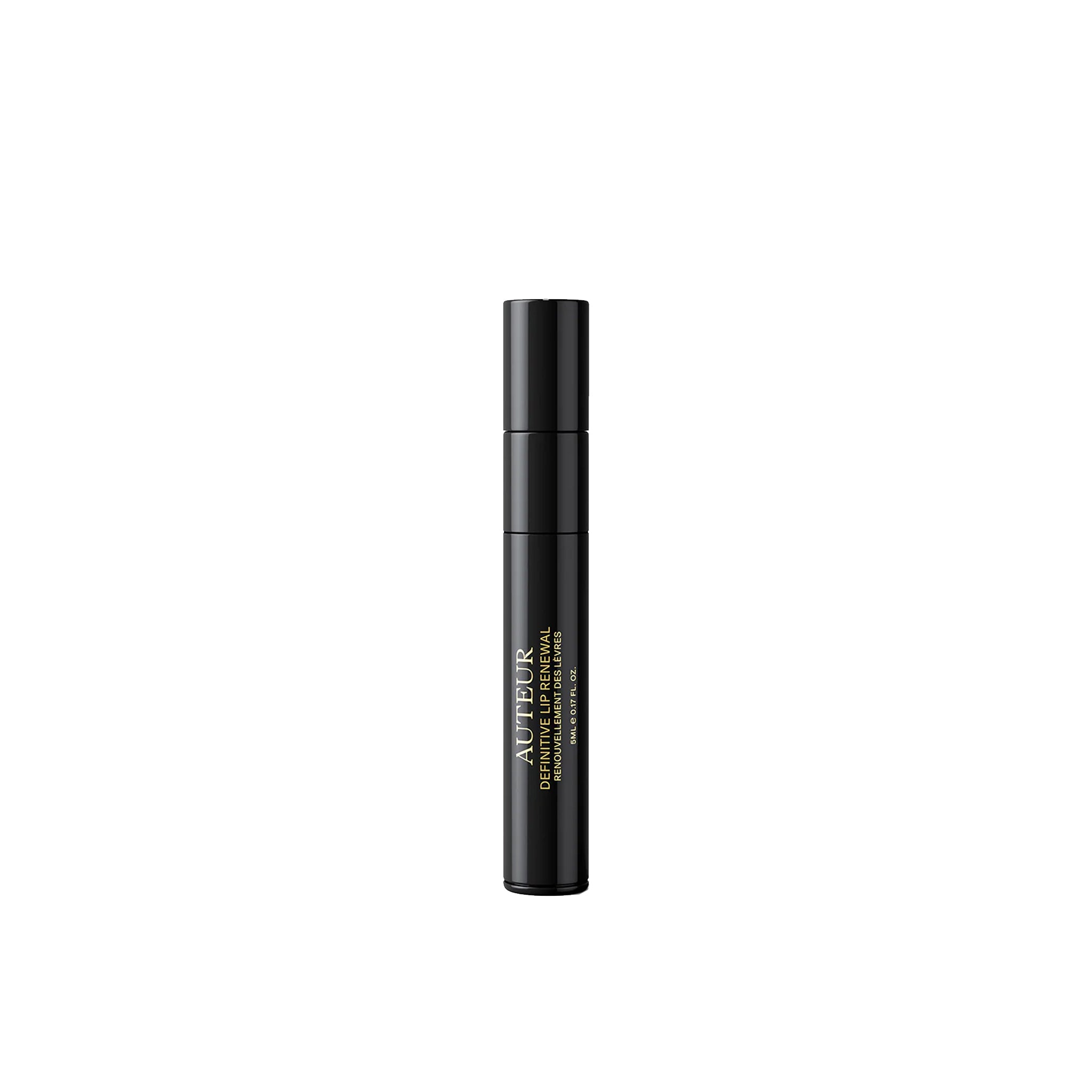 Texture of lip treatment, a white creamy serum
