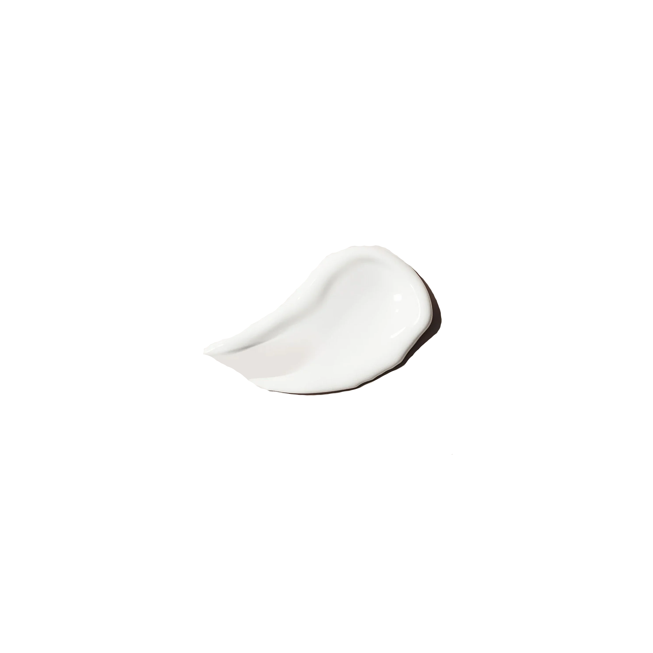 White cream smear on a white background