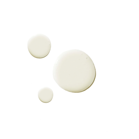 Droplets of serum showing milky white texture