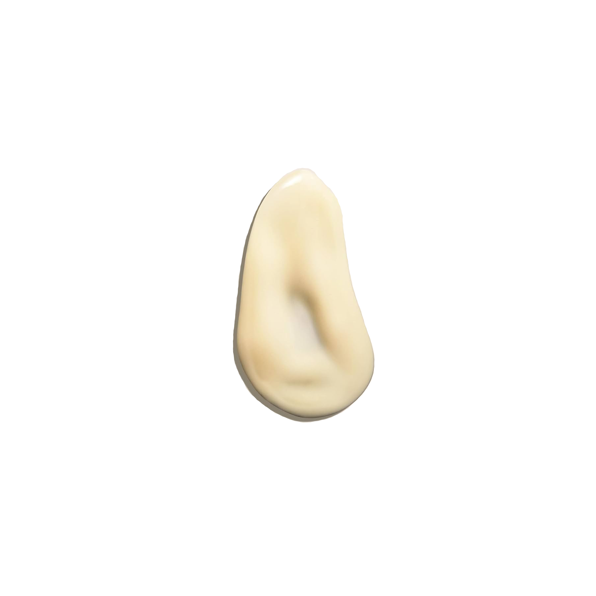 Beige cosmetic cream swatch on a white background
