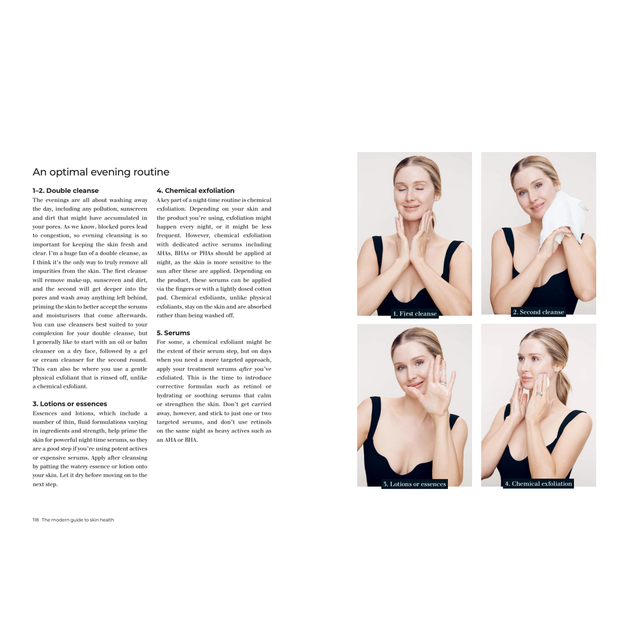 Pages from a book about skin health by Melanie Grant