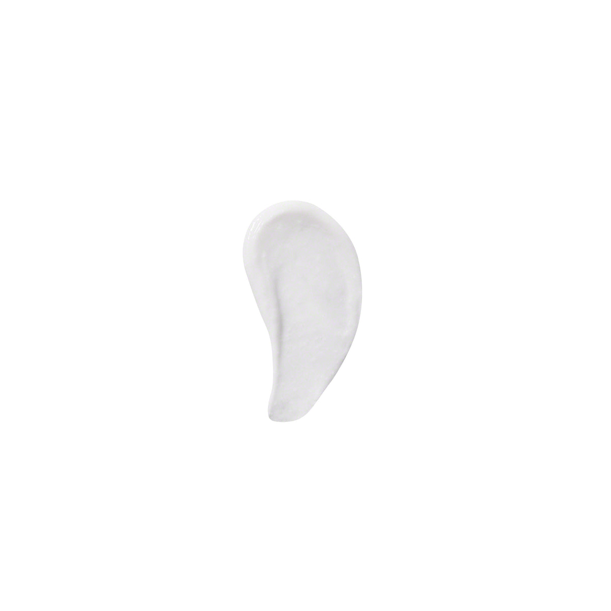 White cream swatch on a white background