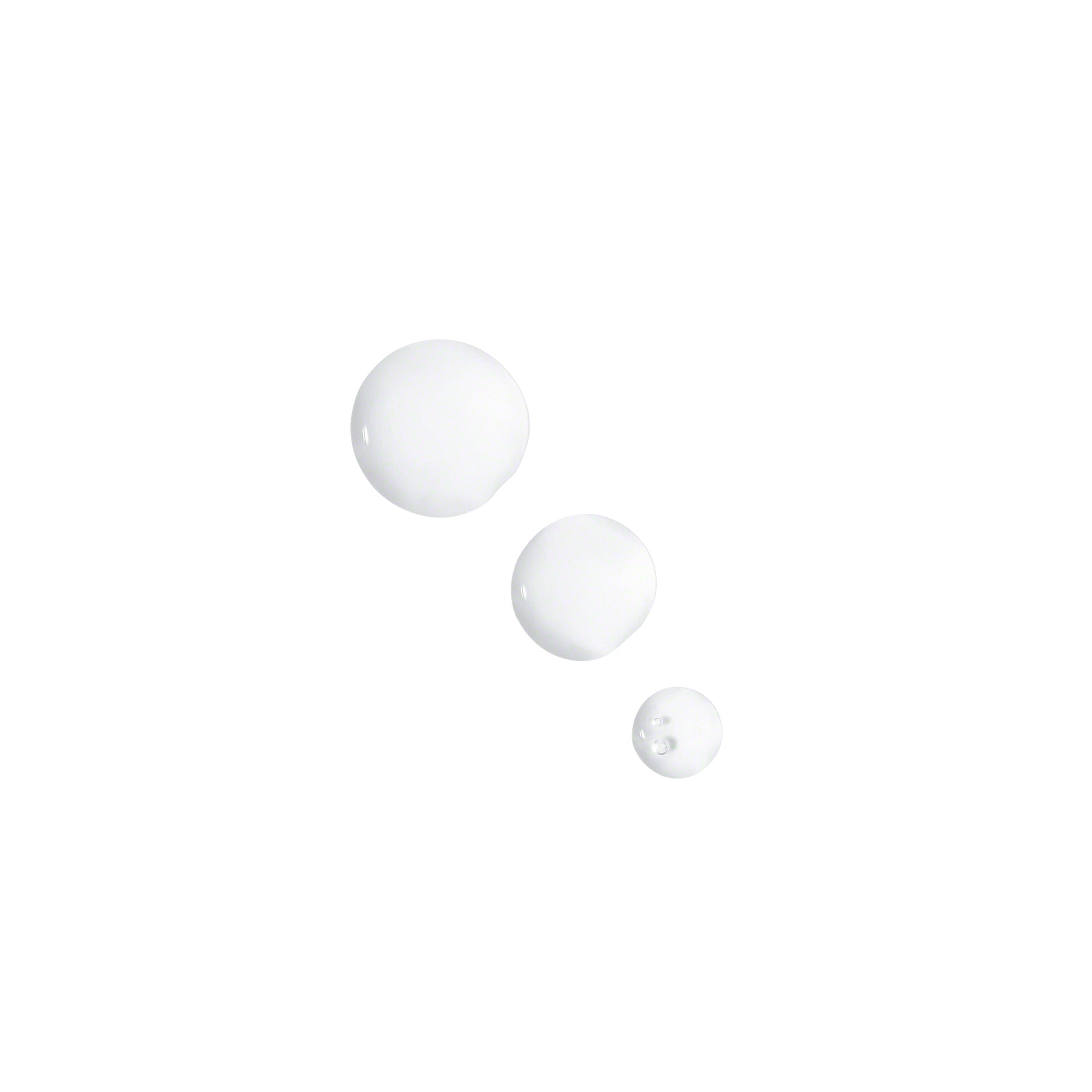 Droplets of Valmont Moisturizing Booster, showing a white liquid