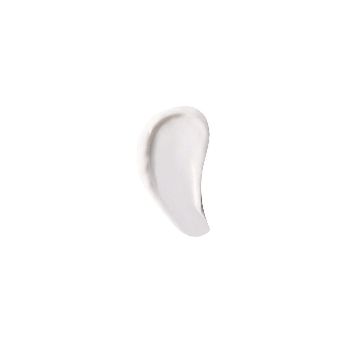 White cream swatch on a white background