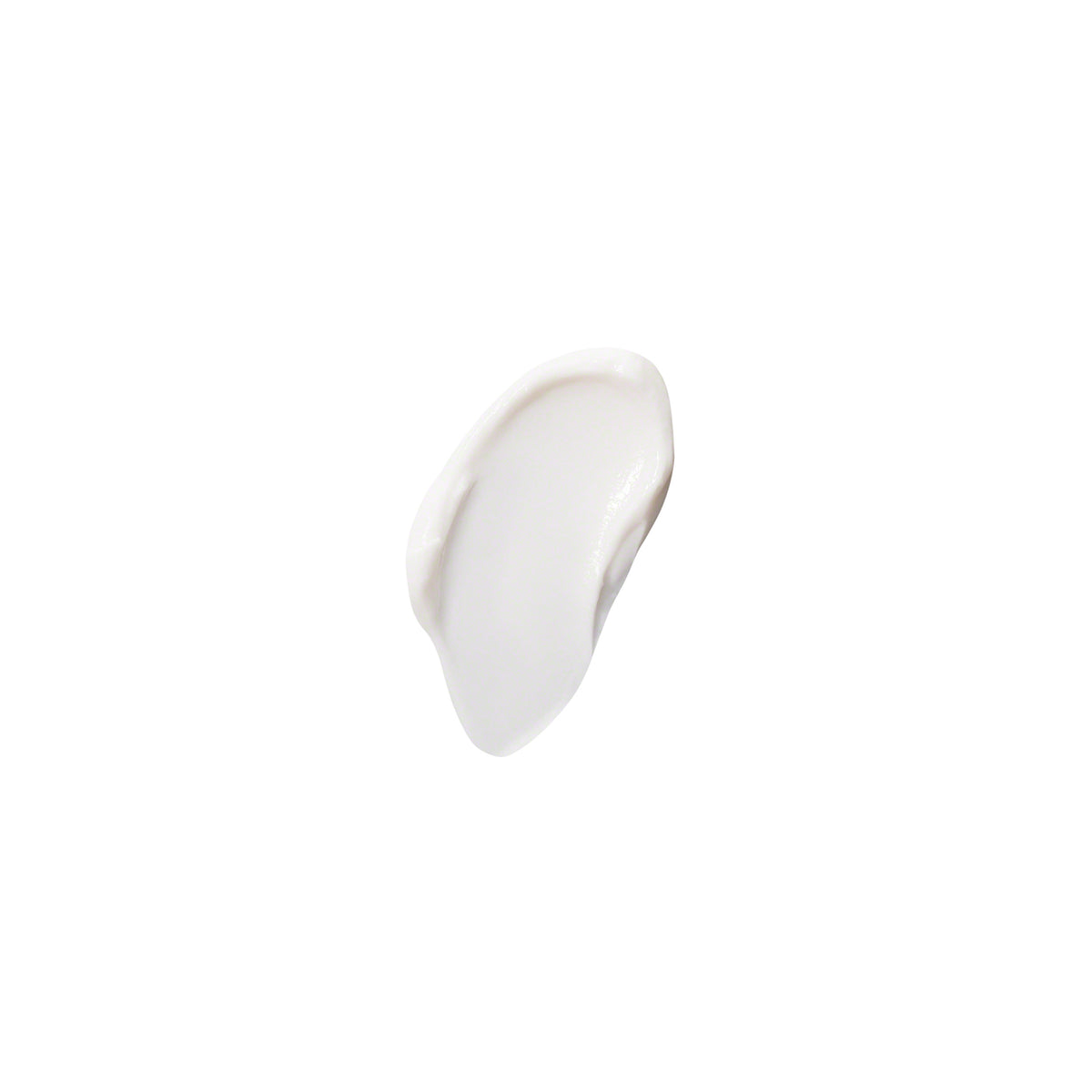 White product swatch of cream on a white background