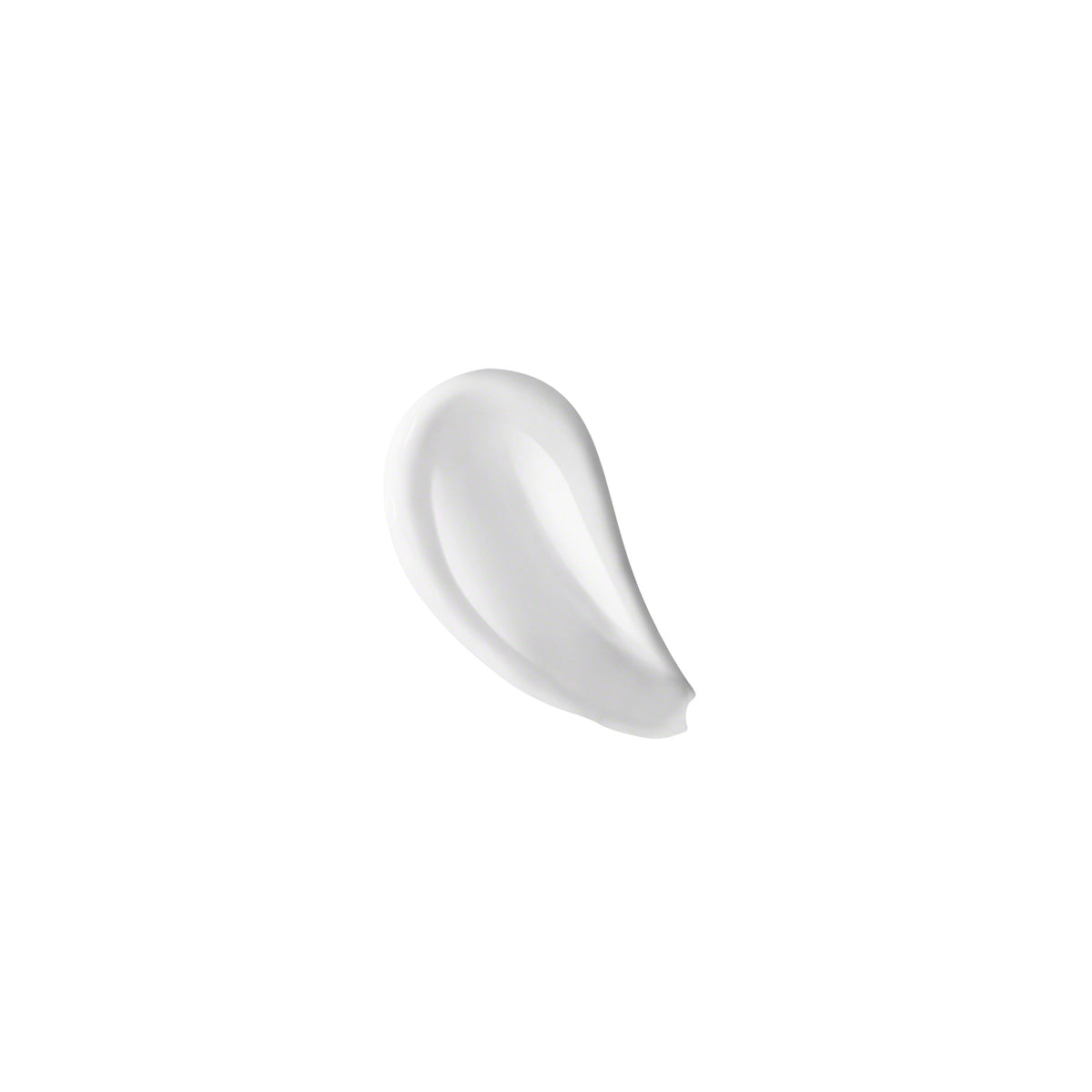 White cream swatch on a white background