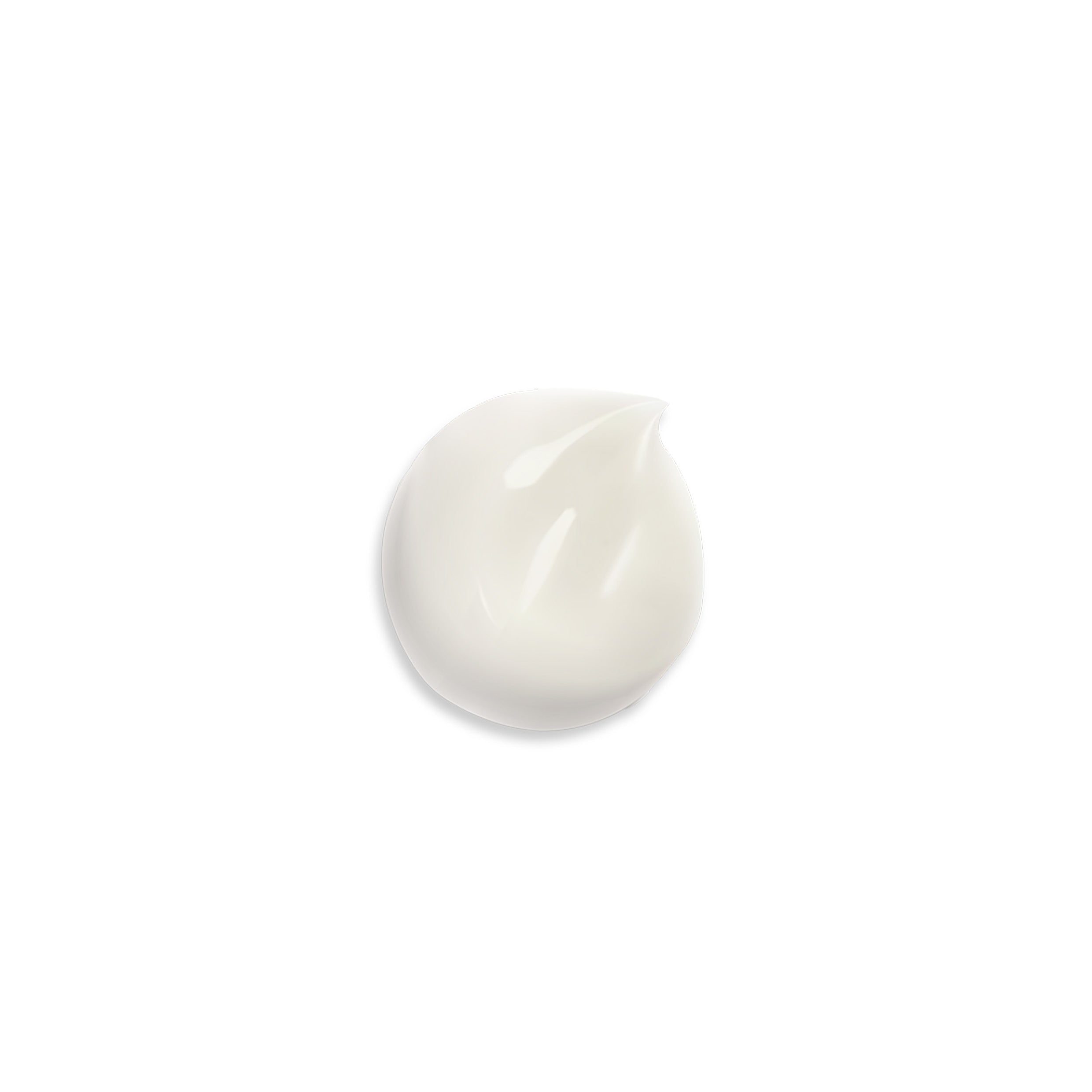 White cream swatch object on a white background