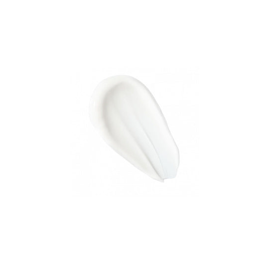 A face cream swatch on a white background