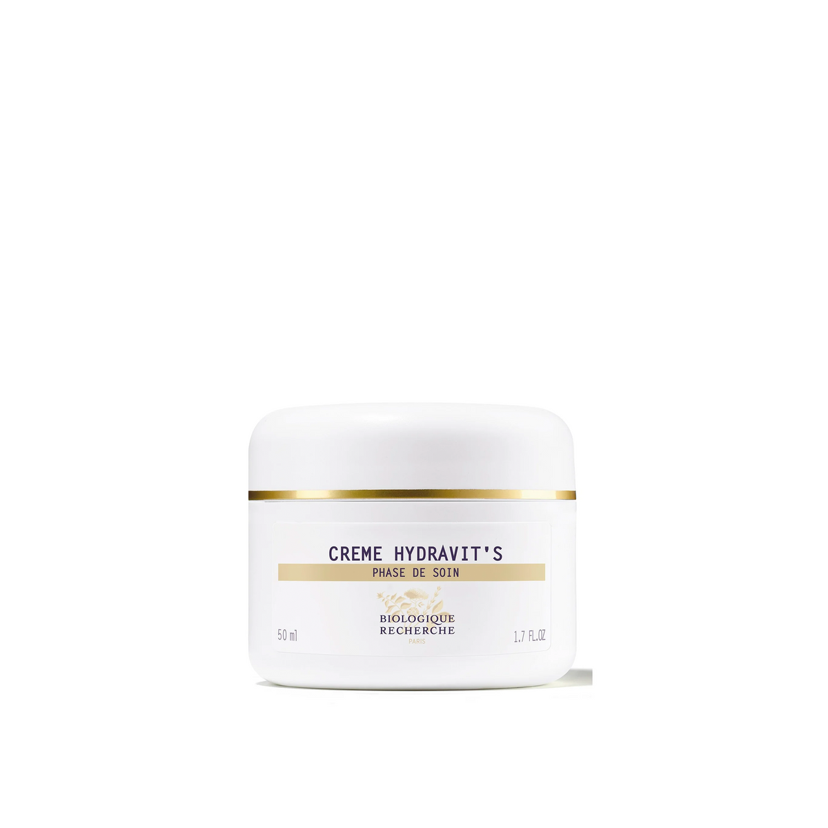 A jar of Biologique Recherche Crème Hydravit'S face cream against a white background.