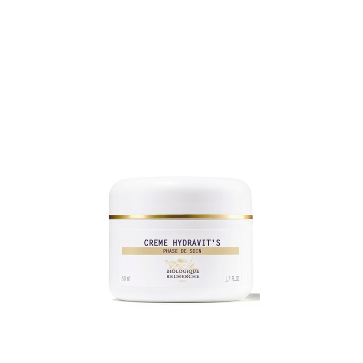 A jar of Biologique Recherche Crème Hydravit'S face cream against a white background.