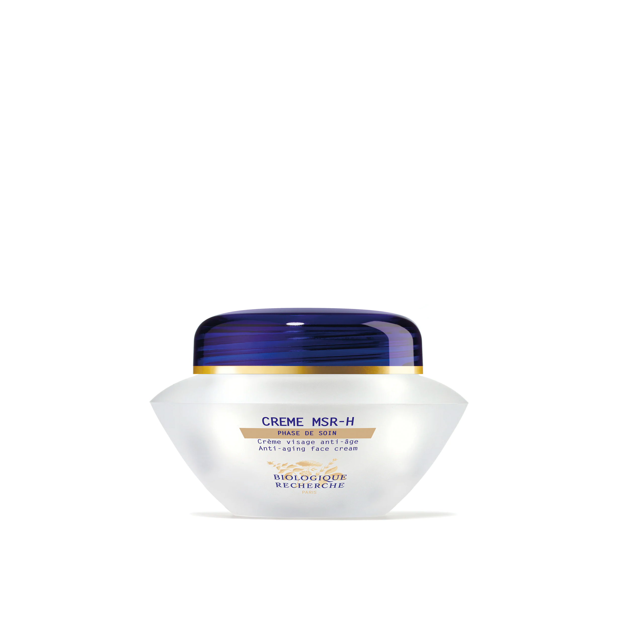 A jar of Biologique Recherche Crème MSR-H face moisturizer.