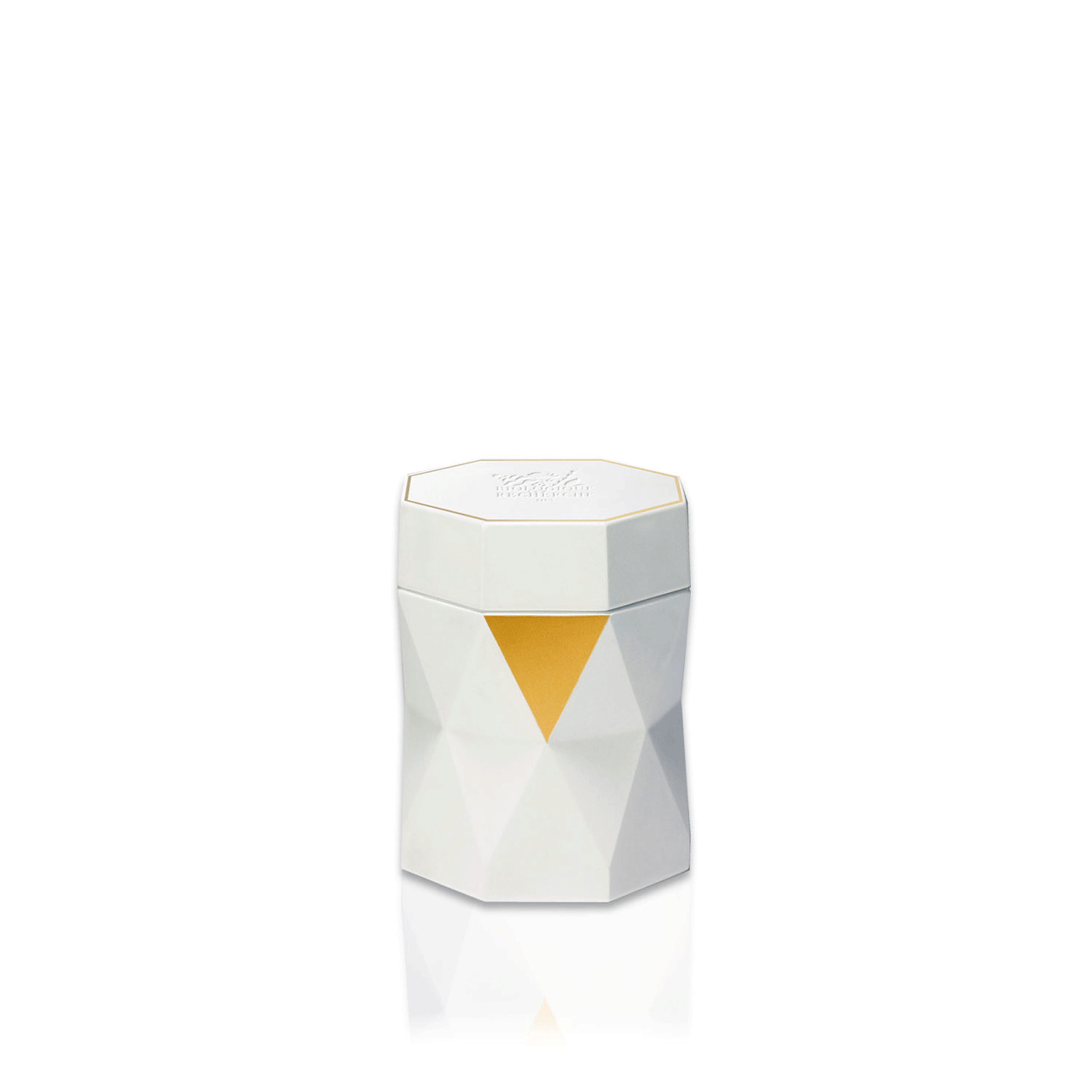 A custom-made artisanal glass packaging with gold features, likely containing Biologique Recherche La Grand Crème anti-aging cream.