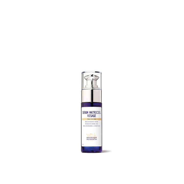 A bottle of Biologique Recherche Serum Matriciel Visage against a white background.