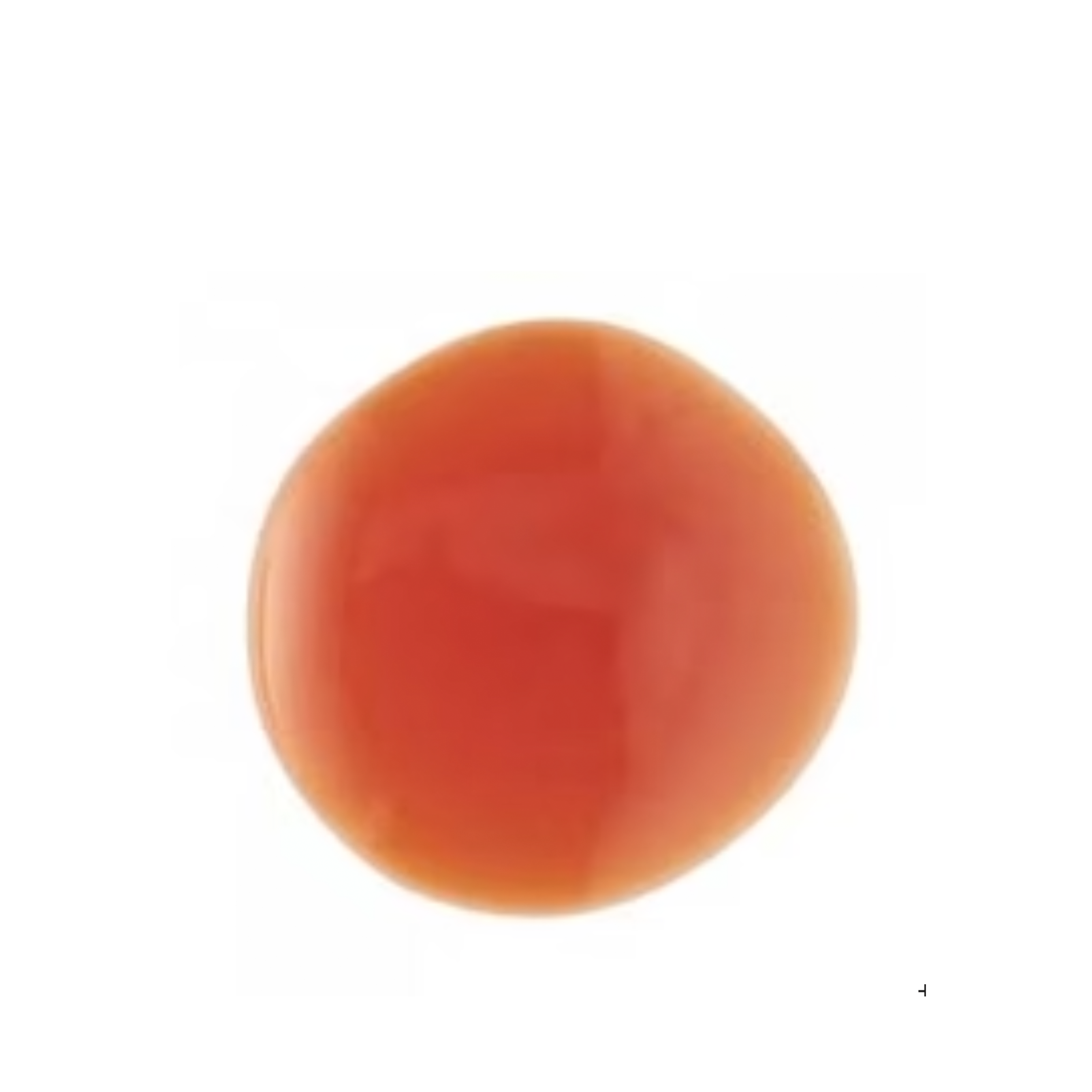 A red drop of face serum on a white background