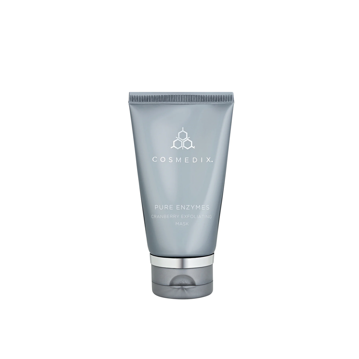 A tube of Cosmedix Pure Enzymes facial exfoliator against a white background.