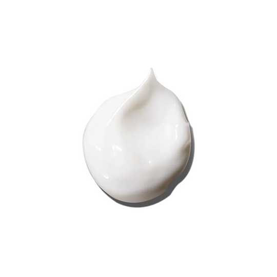 A plastic jar of Eighth Day The Intensive Moisturiser, displaying the contents with lid off