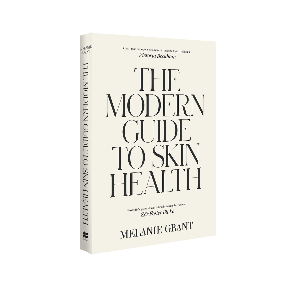 The image shows the cover of a book titled "The Modern Guide to Skin Health" by Melanie Grant.