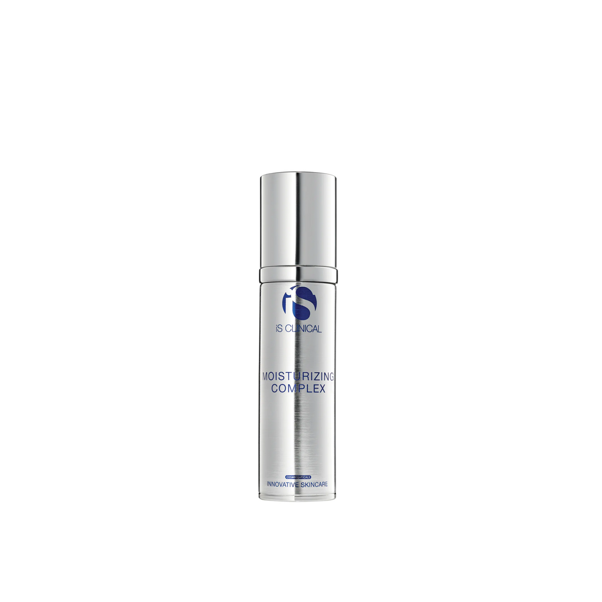 A tube of iS Clinical Moisturising Complex with a white and silver design, displaying the product name and brand logo.